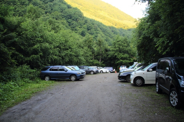 常念岳【登山編】一の沢第1駐車場①