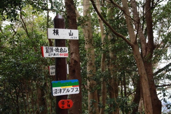 横山_山頂の道標
