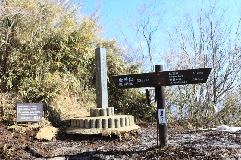 明神ヶ岳分岐道標