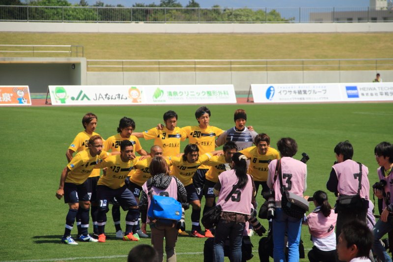 6.アスルクラロ沼津JFL第7節_試合開始直前鹿児島イレブン