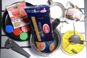 カニクリームパスタ_材料
