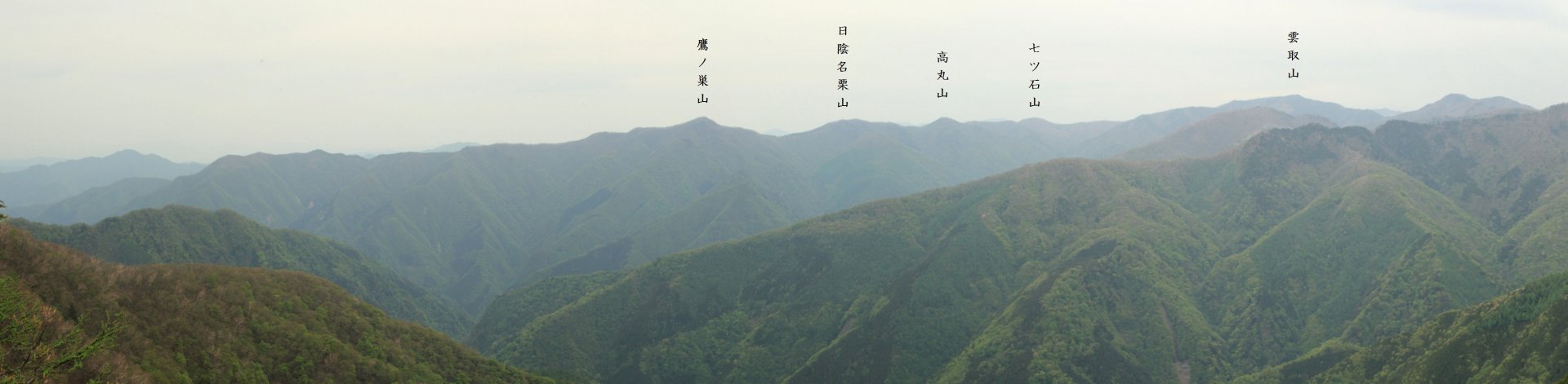 ハナド岩からみた石尾根