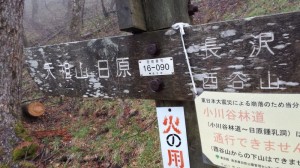 天祖山分岐