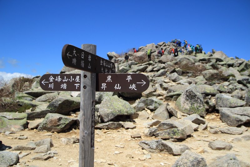 103.金峰山分岐道標