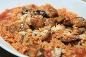 山パスタ版ポルペッテのフジッリ