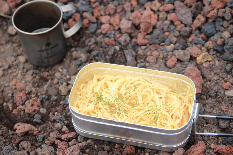 9.富士山頂で山パスタ