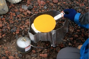 富士山頂で山パスタ_水の沸点