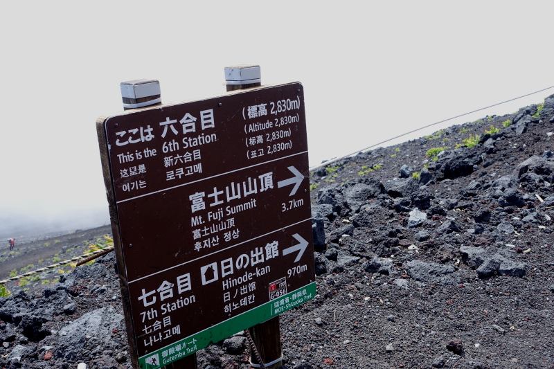 六合目道標