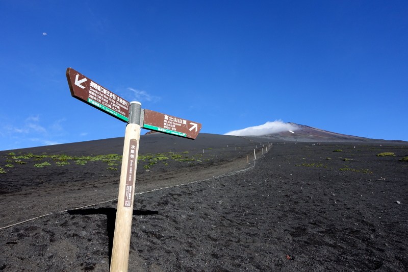 次郎坊道標と富士山