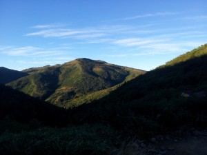 テン場からの朝の風景