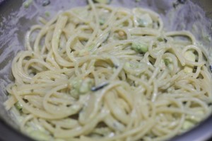 アボカドのわさび茶漬けクリームパスタ_工程4