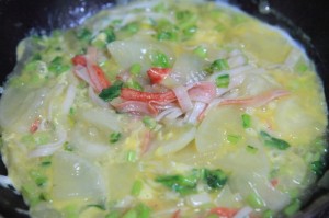 かぶ入り蟹玉餡かけ丼 de クスクス_工程6
