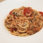 オイルサーディンとトマトのパスタ_工程8