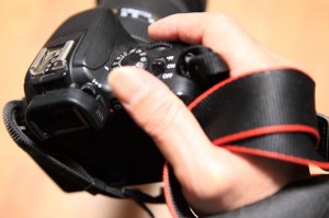 グリップを握ったときの親指