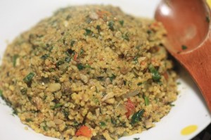 オイルサーディンのイタリア風クスクス炒飯