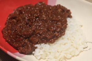 ミートソースのリメイクカレー