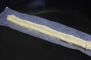 クッキングシートを使って揚げる