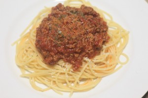 ミートソースパスタ