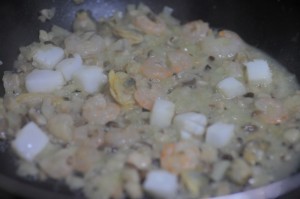 シーフードミックスで海鮮炒飯_工程3