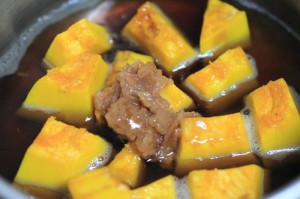 ほんのり梅風味のかぼちゃ煮_工程3
