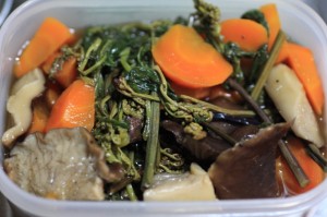 椎茸とわらびの煮物_工程4