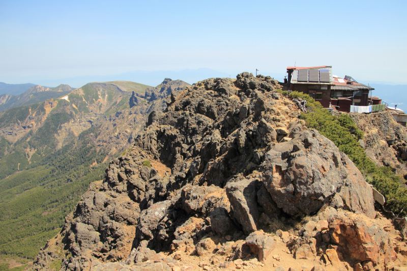 赤岳頂上山荘方面