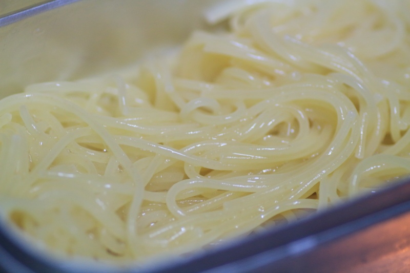 普通に茹でたパスタ