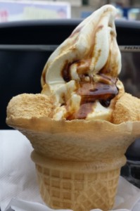 初狩PAの信玄餅ソフト390円
