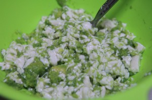 豆腐と納豆でふわふわアボカドグラタン_工程2