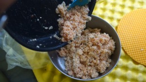 肉味噌ハンバーグとトマトリゾットでロコモコ丼_工程8