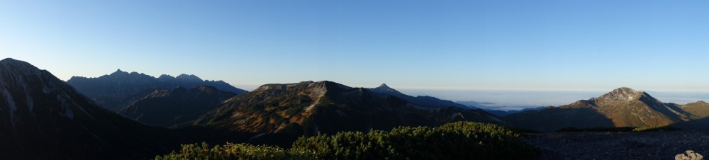 0607_槍穂高岳、三俣蓮華岳、笠ヶ岳、黒部五郎岳