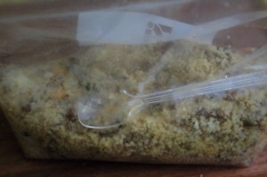 肉味噌クスクス炒飯_ジップロックに