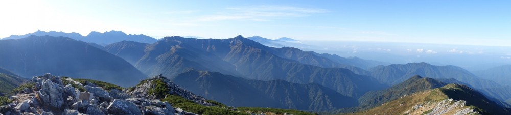 0734_山頂パノラマ_槍から雲海まで