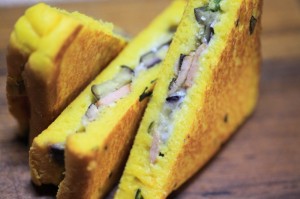 かぼちゃパンのホットサンド