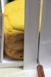 かぼちゃパンのホットサンド_工程1_食パンカットガイド
