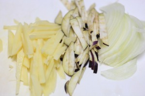 スキレットでスパニッシュオムレツ_工程1