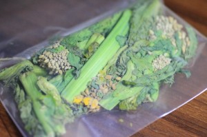 干し野菜生活_干し菜の花袋詰