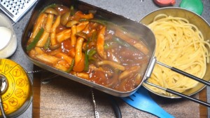 セラミック加工メスティンでナポリタン_工程6_酸味を飛ばす