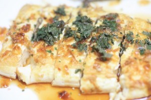 自家製押し豆腐のステーキ