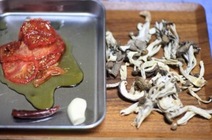 干し野菜のパスタ_材料