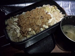 干し大根入り麦飯納豆